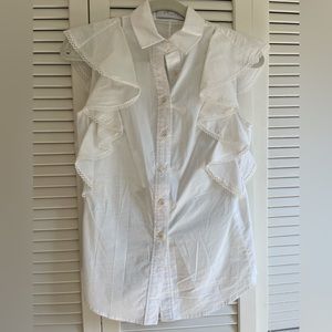 Pearl by Lela Rose white blouse XS